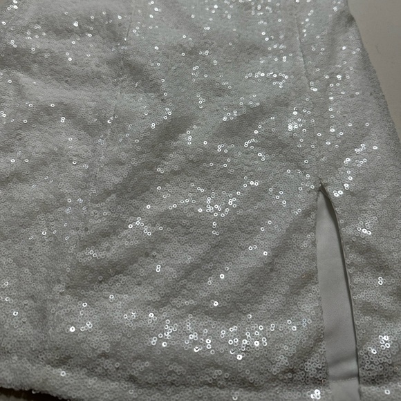 Revolve White Sparkle Sundown Mini Dress - Picture 2 of 5